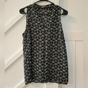 Women's Sleeveless Geometric Shell Top Business Casual - Medium